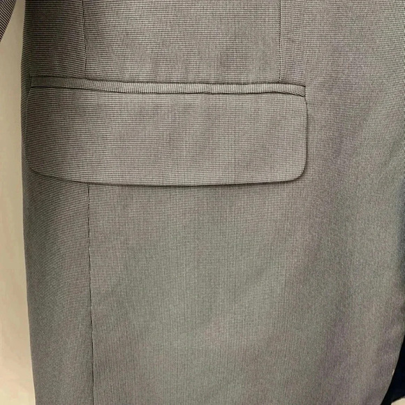 Men’s SaddleBred Sports Coat Navy Blue And White Size 42L EUC - Picture 3 of 10